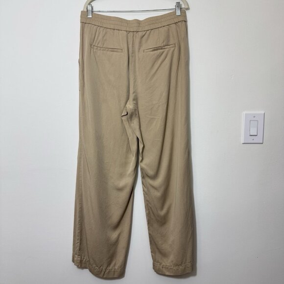 LOFT Women’s Wide Leg Pants Size 12 High Rise Pockets 100% Lyocell - Picture 3 of 6